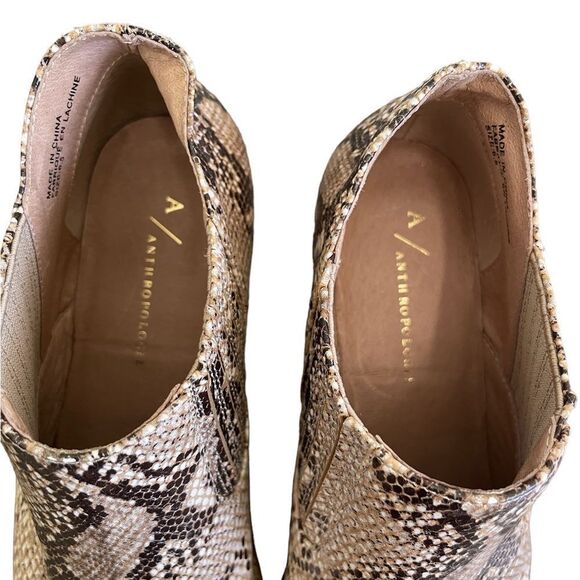 ANTHROPOLOGIE Marion Python Snakeskin Ankle Boots - Picture 5 of 12